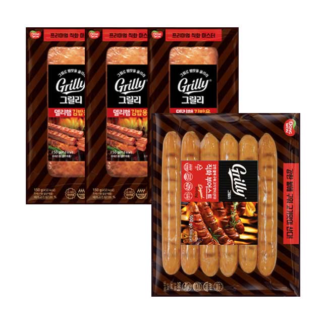 [동원] 그릴리 델리햄 150g x 3개 + 직화부어스트 500g x 1개
