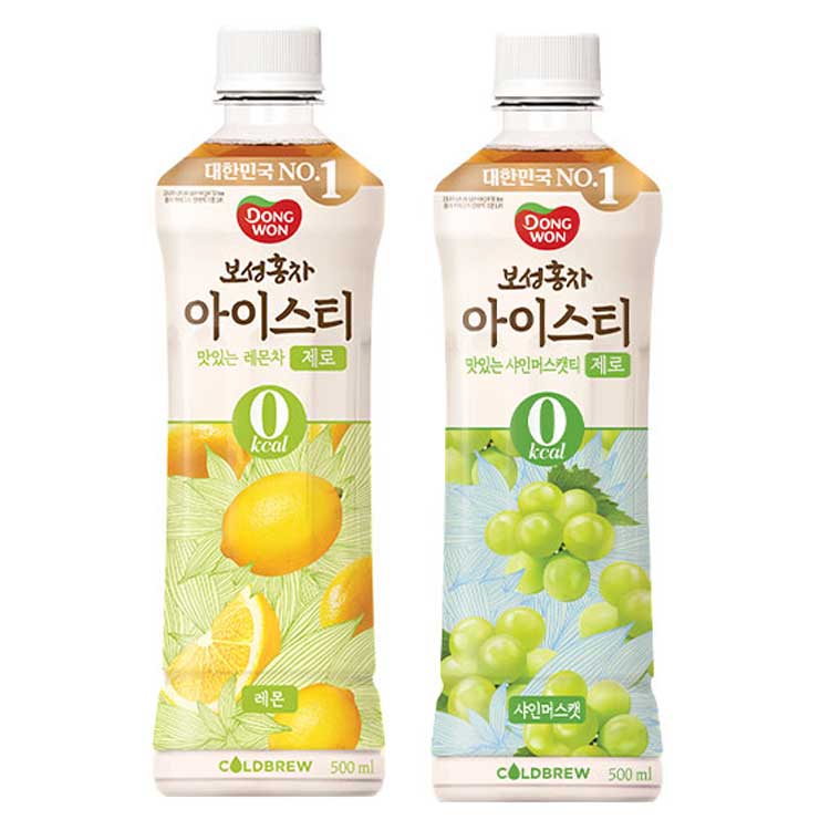 [동원] 보성홍차 아이스티 제로 500ml 레몬 12개 + 샤인머스켓 12개