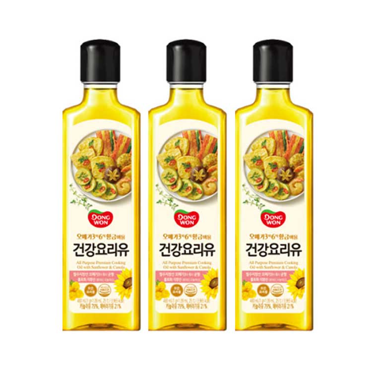 [동원] 건강요리유 480ml x 3병 