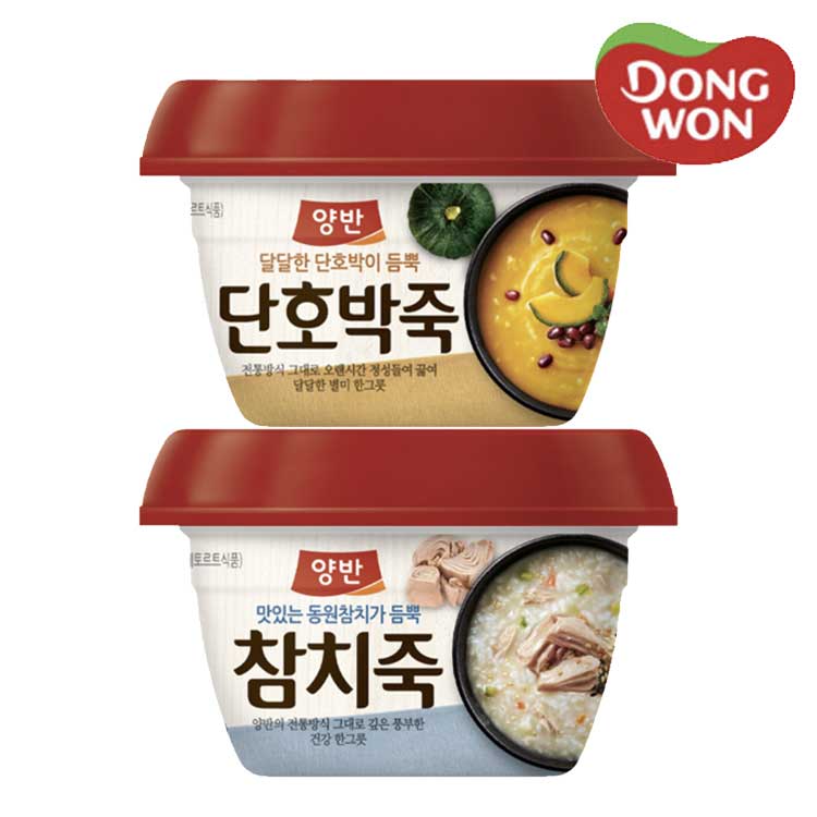 [동원] 양반 단호박죽 287.5g 6개 + 참치죽 287.5g 6개