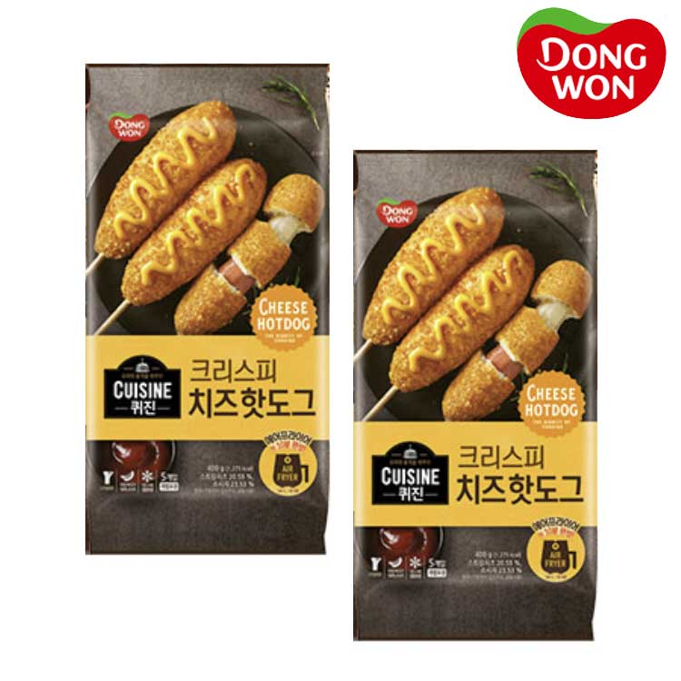[동원] 퀴진 치즈 크리스피 핫도그 400g x 3개