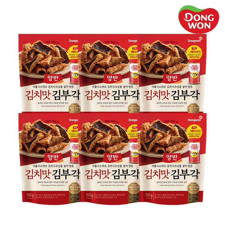 [동원] 양반 김치맛 김부각 50g x 6봉