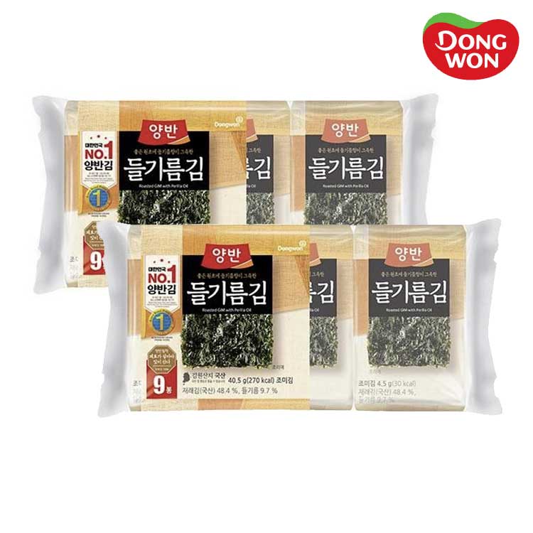 [동원] 양반 들기름김[식탁9P(9매)] x 6 (54봉)