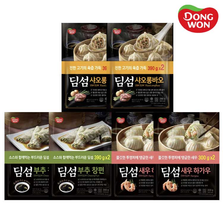 [동원] 딤섬 샤오롱바오 390g 4봉 + 부추창펀 390g 2봉