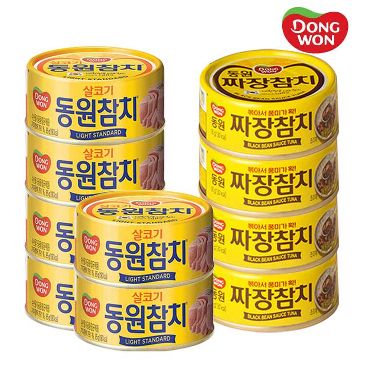 [동원] 라이트스탠다드 참치 85g 6캔 + 짜장참치 90g 4캔