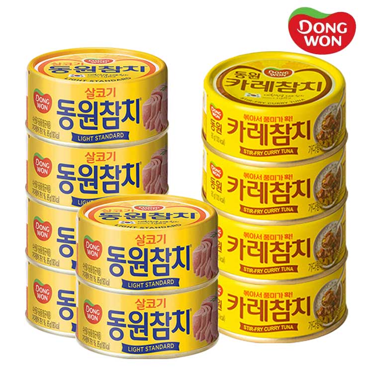 [동원] 라이트스탠다드 참치 85g 6캔 + 카레참치 90g 4캔