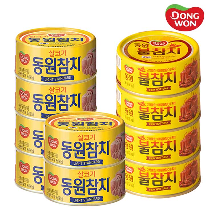 [동원] 라이트스탠다드 참치 85g 6캔 + 불참치 90g 4캔