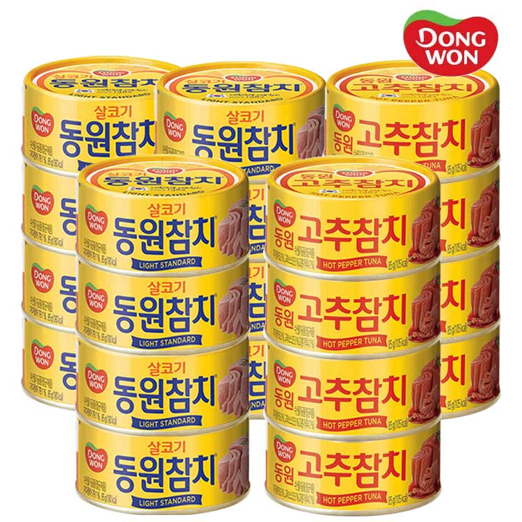 [동원] 라이트스탠다드 참치 85g 12캔 + 고추참치 85g 8캔